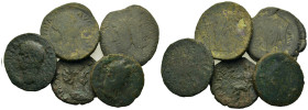 Lot of 5 Æ mixed coins, to be catalogued. Lot sold as is, no return.