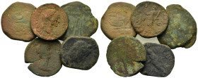 Lot of 5 Æ mixed coins, to be catalogued. Lot sold as is, no return.