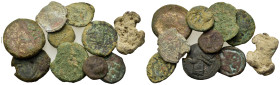 Lot of 10 Æ mixed coins, to be catalogued. Lot sold as is, no return.