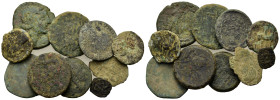 Lot of 10 Æ mixed coins, to be catalogued. Lot sold as is, no return.