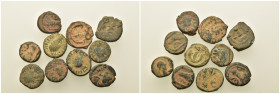 Lot of 10 Æ Byzantine coins, to be catalog. Lot sold as is, no return.