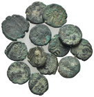 Lot of 13 Æ Byzantine coins, to be catalogued. Lot sold as is, no return.