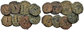 Lot of 9 Æ Byzantine coins, to be catalogued. Lot sold as is, no return.