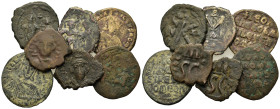 Lot of 7 Æ Byzantine coins, to be catalogued. Lot sold as is, no return.