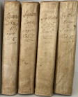 Soave F. Istituzioni di Logica, Metafisica ed Etica. 4 Voll. Napoli 1805 Presso Domenico Sangiacomo. Tutta Pergamena. Vol I: Istituzioni di Logica di ...
