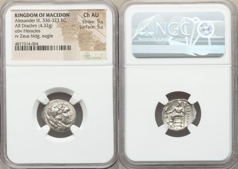 MACEDONIAN KINGDOM. Alexander III the Great (336-323 BC). AR drachm (17mm, 4.32 ...