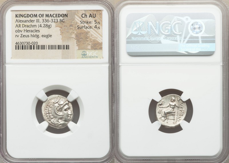 MACEDONIAN KINGDOM. Alexander III the Great (336-323 BC). AR drachm (4.28 gm, 12...