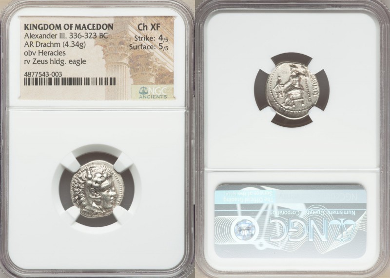 MACEDONIAN KINGDOM. Alexander III the Great (336-323 BC). AR drachm (17mm, 4.34 ...