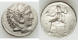 MACEDONIAN KINGDOM. Philip III Arrhidaeus (323-317 BC). AR tetradrachm (27mm, 16.59 gm, 10h). AU, roughness. Babylon, ca. 323-318/7 BC. Head of Heracl...