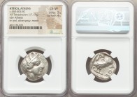 ATTICA. Athens. Ca. 440-404 BC. AR tetradrachm (24mm, 17.17 gm, 2h). NGC Choice VF 5/5 - 4/5. Mid-mass coinage issue. Head of Athena right, wearing cr...