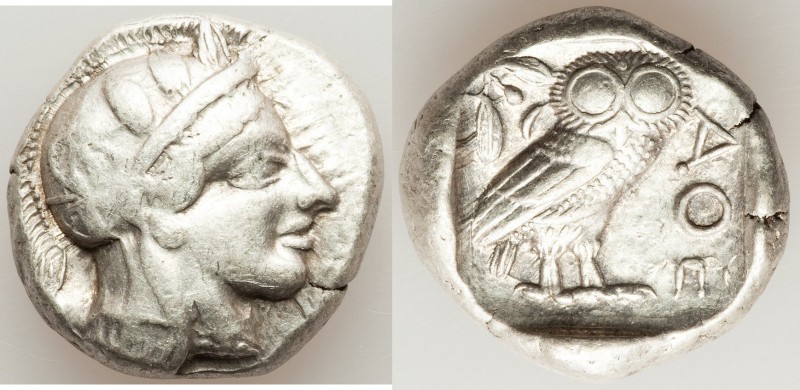 ATTICA. Athens. Ca. 440-404 BC. AR tetradrachm (24mm, 17.19 gm, 2h). VF. Mid-mas...