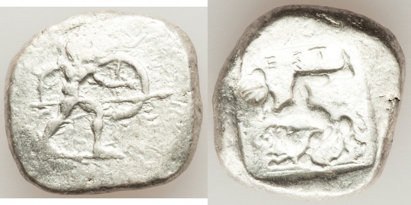 PAMPHYLIA. Aspendus. Ca. mid-5th century BC. AR stater (21mm, 10.92 gm, 3h). VF,...
