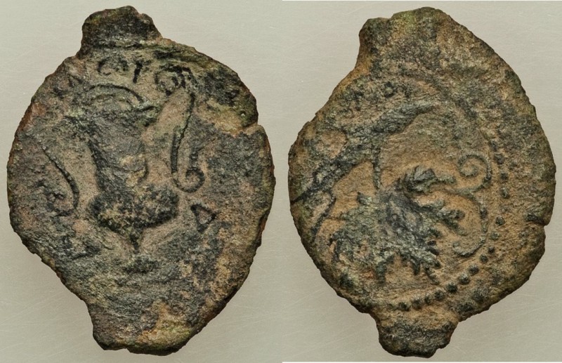 JUDAEA. Roman Procurators. Valerius Gratus (AD 15-25). AE (16mm, 1.58 gm, 6h). V...