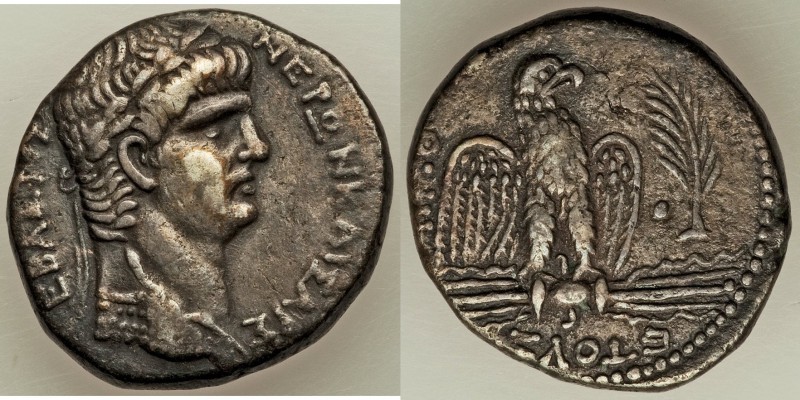 SYRIA. Antioch. Nero (AD 54-68). AR tetradrachm (25mm, 14.83 gm, 12h). Choice VF...