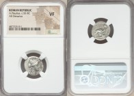 A. Plautius Aed. Cvr (ca. 55 BC). AR denarius (18mm, 7h). NGC VF. Rome. A•PLAVTIVS-AED•CVR•S•C, turreted head of Cybele right / BACCHIVS-IVDAEVS, Bacc...