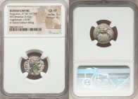 Augustus (27 BC-AD 14). AR denarius (18mm, 3.62 gm, 6h). NGC Choice VF 5/5 - 4/5. Lugdunum (Lyon) ca. 8 BC. AVGVSTVS-DIVI•F, laureate head of Augustus...