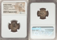 Augustus (27 BC-AD 14). AR denarius (20mm, 3.62 gm, 4h). NGC XF 4/5 - 3/5. Lugdunum, 2 BC-AD 4. CAESAR AVGVSTVS-DIVI F PATER PATRIAE, laureate head of...