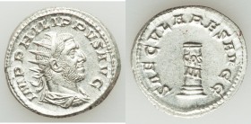 Philip I (AD 244-249). AR antoninianus (22mm, 4.89 gm, 7h). MS. Rome, Millennium Issue, AD 248. IMP PHILIPPVS AVG, radiate, draped and cuirassed bust ...