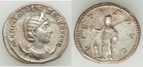 Otacilia Severa (AD 244-249). AR antoninianus (22mm, 4.91 gm, 12h). XF. Rome, AD 244-246. MARCIA OTACIL-SEVERA AVG, draped bust of Otacilia Severa rig...
