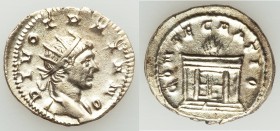 Divus Trajan (died AD 117). AR antoninianus (23mm, 4.13 gm, 5h). XF, porous. Rome, ca. AD 250-251. DIVO TRAIANO, radiate bust of Trajan right, slight ...