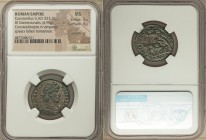 Constantius II, as Augustus (AD 337-361). BI centenionalis (23mm, 4.98 gm, 5h). NGC MS 5/5 - 3/5, smoothing. Constantinople, 2nd series, 10th officina...