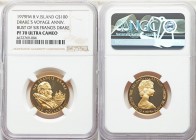 British Colony. Elizabeth II gold Proof 100 Dollars 1979-FM PR70 Ultra Cameo NGC, Franklin mint, KM25. Mintage: 3,216. Sir Francis Drake's Voyage comm...