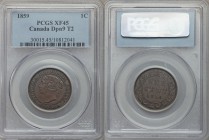 Victoria Cent "DPN9 T2" 1859 XF45 PCGS, London mint, KM1. Double punched narrow 9 type 2. 

HID09801242017