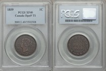 Victoria Cent "DPN9 T1" 1859 XF40 PCGS, London mint, KM1. Double punched narrow 9 type 1 variety. 

HID09801242017