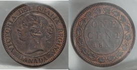 Victoria "Narrow 9" Cent 1859 MS63 Red and Brown ICCS, Royal mint, KM1. Narrow 9 variety. 

HID09801242017