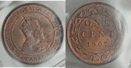 Edward VII Cent 1907 MS62 Trace Red ICCS London mint, KM8. 

HID09801242017