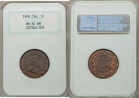 Edward VII Pair of Certified Assorted Cents, 1) 1908 - MS64 Brown NGC, KM8 2) 1910 - MS63 Red and Brown PCGS, KM8 Sold as is, no returns.

HID09801242...