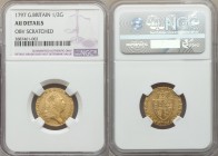George III gold 1/2 Guinea 1797 AU Details (Obverse Scratched) NGC, KM608, S-3735. 

HID09801242017
