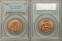 Edward VII Penny 1904 MS64 Red PCGS, KM794.2, S-3990. 

HID09801242017