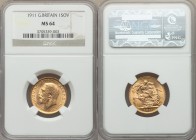 George V gold Sovereign 1911 MS64 NGC, KM820. AGW 0.2355 oz.

HID09801242017