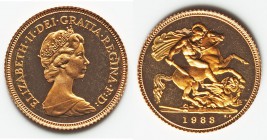 Elizabeth II gold Proof 1/2 Sovereign 1983, KM992. 19mm. AGW 0.1176 oz.

HID09801242017