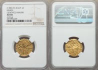 Venice. Ludovico Manin gold Zecchino ND (1789-1797) AU58 NGC, KM755, Fr-1445. 21mm. 3.51gm. S · M · VENE DVX LVDOV · MANIN, St. Mark standing right, b...