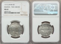 Philip V 2 Reales 1717 (Aqueduct)-J MS62 NGC, Segovia mint, KM297. Two arch variety, numerous die varieties exist for 1717.

HID09801242017