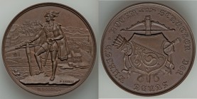 Zurich. City copper "Shooting" Medal MDCCCLXV (1865) UNC, Martin-1017 Krause-252, Richter-1727c. 53mm. 77.03gm. By F. Aberli. For the Zurich regional ...