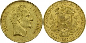Republic gold 100 Bolivares 1887 AU Details (Obverse Damage) NGC, Caracas mint, KM-Y34.

HID09801242017