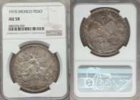 Pair of Certified Assorted Crowns NGC, 1) Mexico: Estados Unidos "Caballito" Peso 1910 - AU58, Mexico City mint, KM453 2) Russia: Nicholas II Rouble 1...