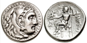 Macedonian Kingdom. Philip III Arrhidaios. 323-317 B.C. AR drachm (16.9 mm, 4.29 g, 12 h). Magnesia ad Maendrum Mint, struck 323-319 B.C. Head of Alex...