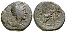 Phrygia, Philomelium. Ca. 133 B.C. AE 20 (20.3 mm, 5.32 g, 12 h). Skythino-, magistrate. Laureate and draped bust of Mên right, wearing Phrygian cap /...