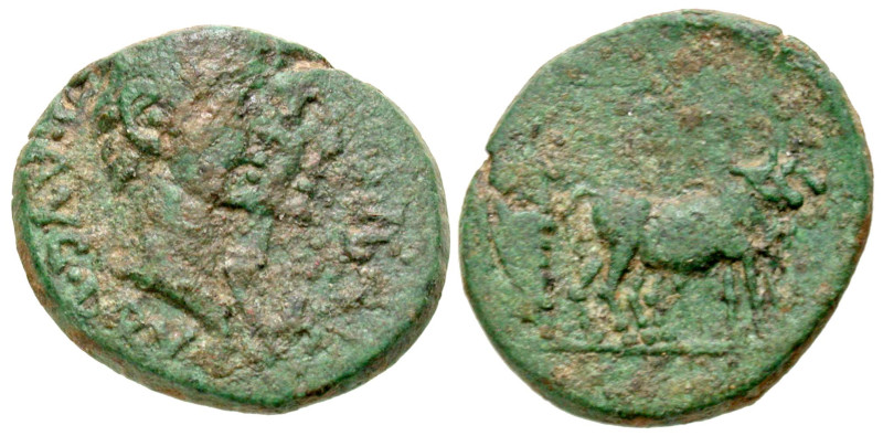 Macedon, Philippi. Tiberius and Drusus Caesar. A.D. 14-37. AE 18 (18.3 mm, 3.86 ...