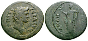 Lydia, Sardes. Pseudo-autonomous issue. ca A.D. 80-100. 30.1 mm, 11.48 g, 12 h). Draped youthful bust of the personification of the Senate right / Dem...