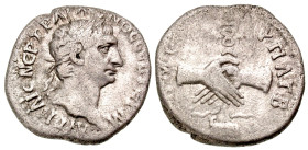 Cappadocia, Caesarea. Trajan. A.D. 98-117. AR drachm (18.3 mm, 3.32 g, 6 h). Struck A.D. 98-99. AYTOKP KAIC NЄP TPAIANO APICTΩ CЄB ΓЄPM ΔAK, laureate ...