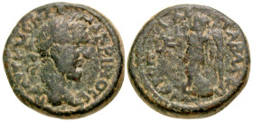 Cilicia, Hierapolis-Castabala. Macrinus. A.D. 217-218. AE 19 (19.4 mm, 8.13 g, 12 h). AΥT K M OΠ MAKΡINOC CEB, laureate head right / IEPOΠ KACTABAΛEΩN...