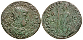 Cilicia, Tarsus. Valerian I. A.D. 253-260. AE 31 (30.8 mm, 18.33 g, 12 h). AVT K Π Λ OVAΛEPIANΩN C Π Π, radiate, draped and cuirassed bust right / TAP...