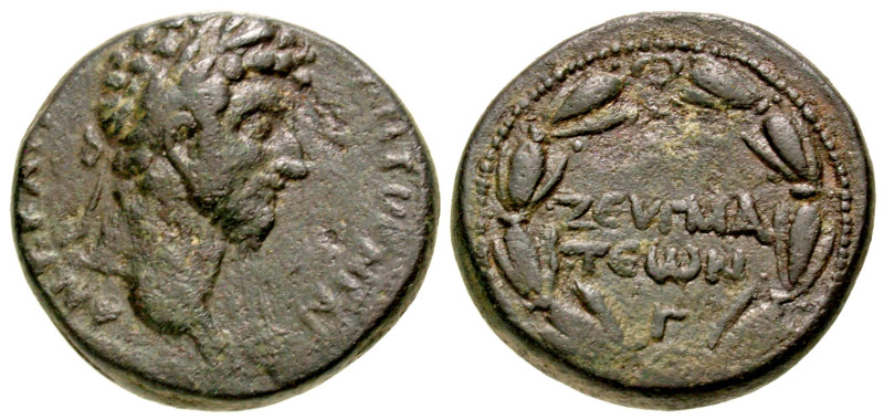 Syria, Commagene. Zeugma. Marcus Aurelius. A.D. 161-180. AE 23 (22.9 mm, 10.76 g...