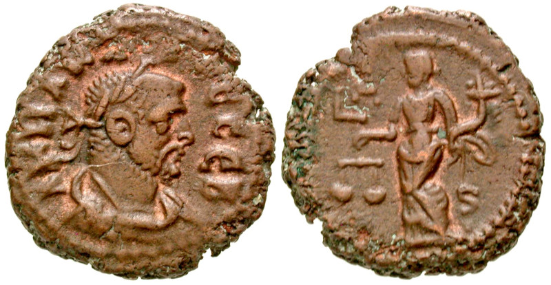 Egypt, Alexandria. Carus. A.D. 282-283. Potin tetradrachm (19.4 mm, 6.59 g, 12 h...