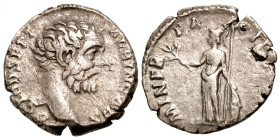 Clodius Albinus. As Caesar, A.D. 193-195. AR denarius (18.3 mm, 2.04 g, 5 h). Rome mint, struck A.D. 194-195. D CLOD SEPT ALBIN CAES, bare head right ...
